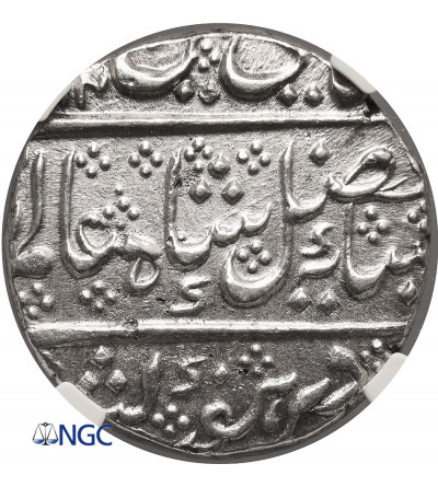 Indie - Mysore (Brytyjski Protektorat). AR rupia, AH 1214 / rok 39 (1799 AD), w imieniu Shah Alam II - NGC MS 62