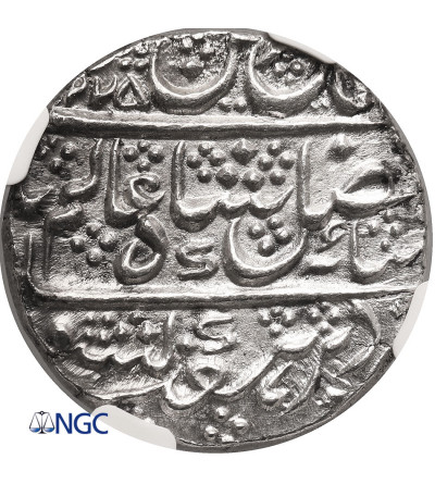 Indie - Mysore (Brytyjski Protektorat). AR rupia, AH 1225 / rok 94 (1810 AD), w imieniu Shah Alam II - NGC MS 64