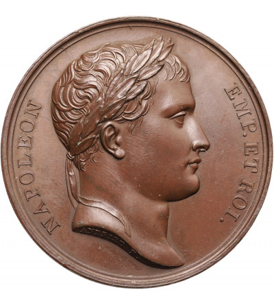 France. Napoleon I Bonaparte, Br medal commemorating Napoleon's speech to the army on the Pont du Lech, 1805