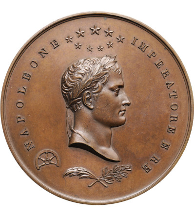 France. Napoleon I, Br Medal commemorating Napoleon's exile to Saint Helena, 1816