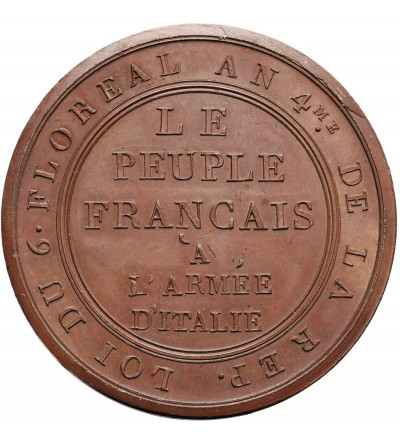 France. Napoleon I Bonaparte, Br medal commemorating the Battle of Millesimo, 1796