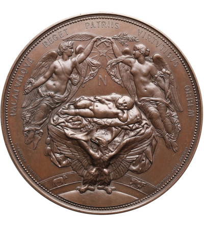 France, Napoleon III 1852-1870. Medal commemorating the gift of a cradle to the emperor's son by the city of Paris, 1856