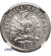 Meksyk, Druga Republika. 10 Centavos 1885 Mo M - NGC MS 64