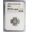 Mexico, Second Republic. 10 Centavos 1885 Mo M - NGC MS 64