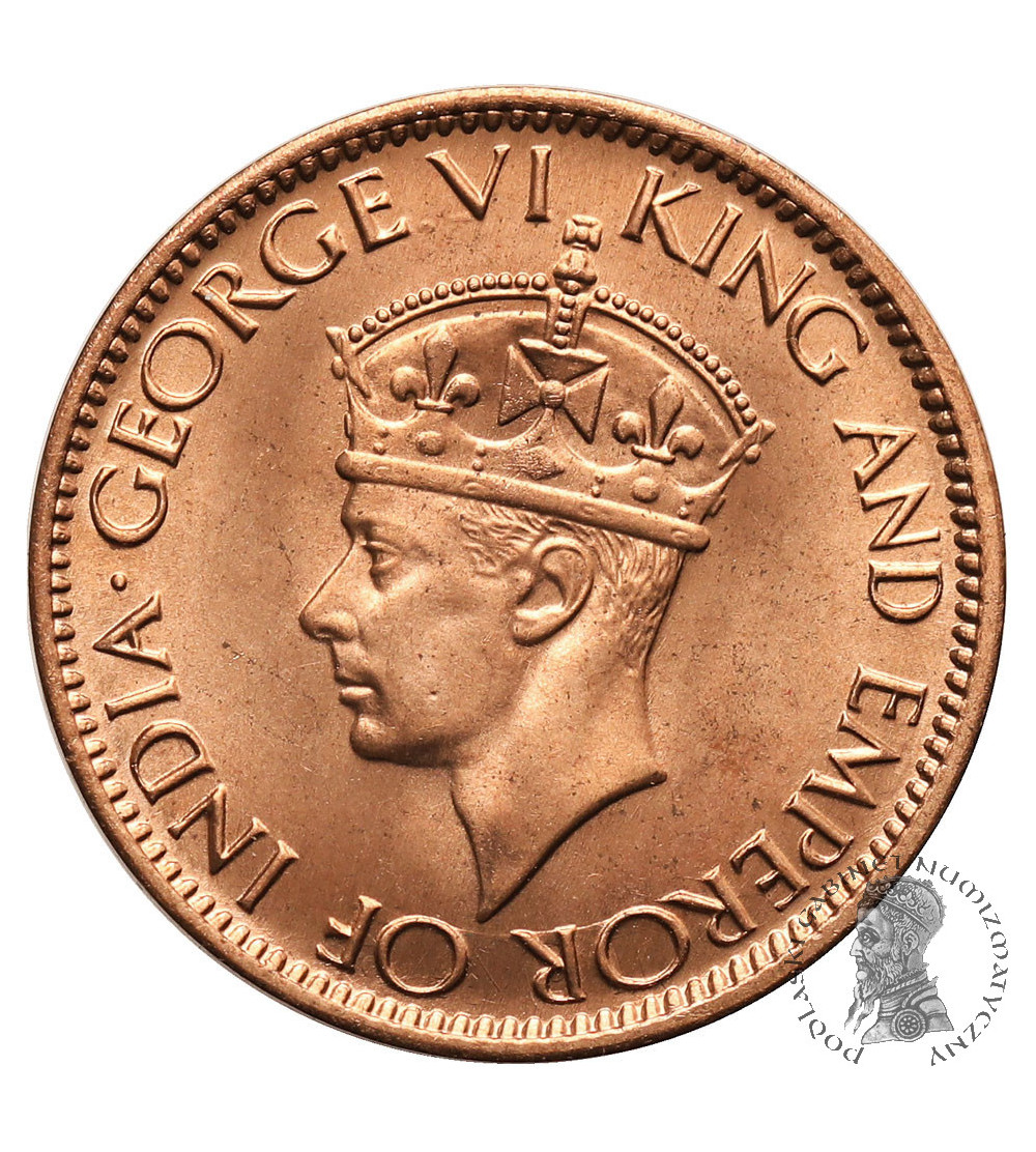 Cejlon. 1 cent 1945, Jerzy VI
