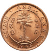 Ceylon. 1 Cent 1945, George VI