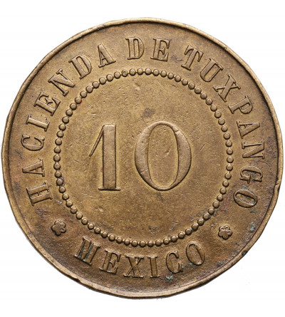 Mexico, Veracruz. Token, 10 Centavos ND (ca. 1890), Hacienda de Tuxpango