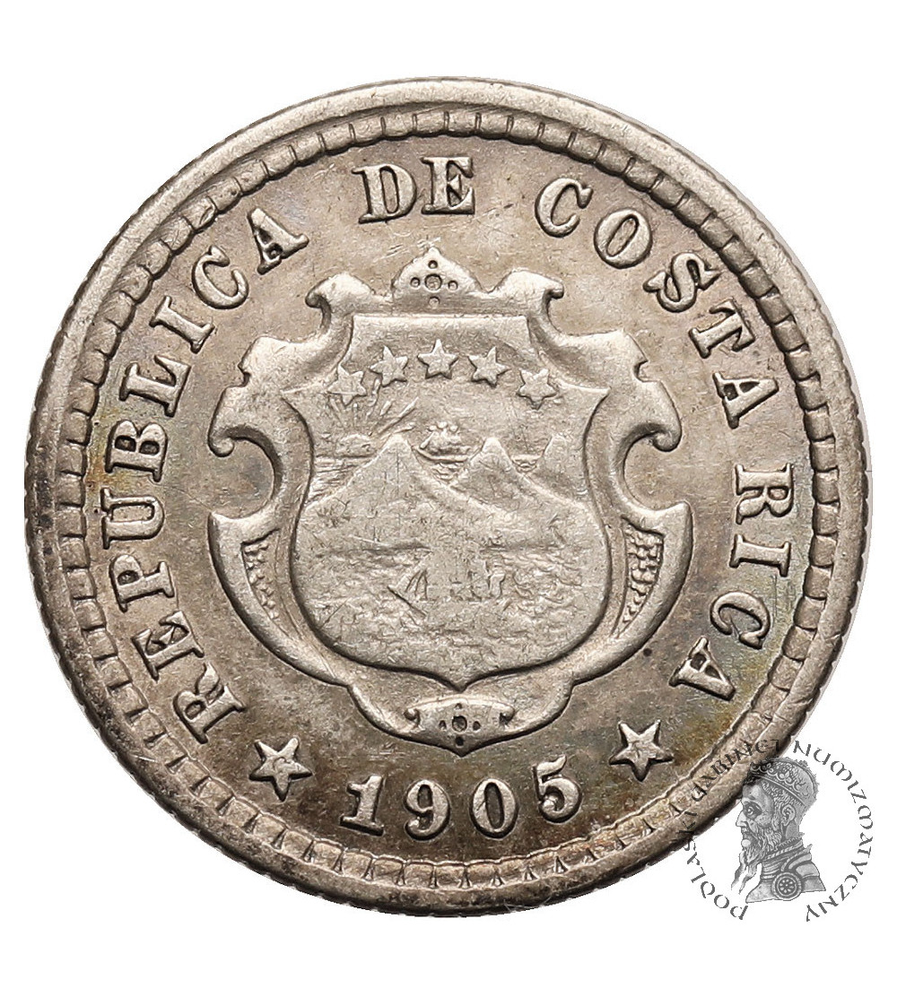 Costa Rica. 5 Centavos 1905