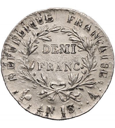 France, Napoleon I 1804-1814. 1/2 Franc (Demi Franc) AN 13, A Paris