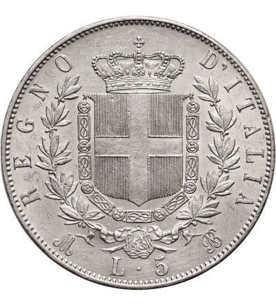 Włochy, Vittorio Emanuele II. 5 Lire 1871 M BN