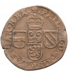 Spanish Netherlands, Flandres (Belgium). Cu Liard (1 Oord Koper) 1655 Brugge mint, Philips 1621-1665