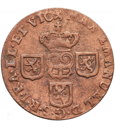 Netherlands, Brabant - Duchy Namur (Belgium). Cu 1 Liard (1 Oord Koper) 1712, Maximilian Emmanuel of Bavaria 1711-1714