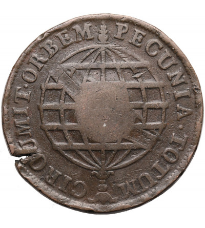 Brazil. 80 Reis 1809 (countermark on 40 Reis 1796)