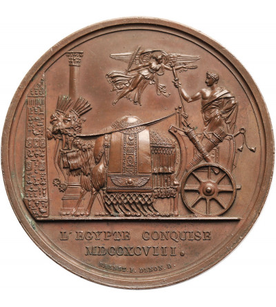 Francja. Napoleon I Bonaparte, medal upamiętniający świętowanie podboju Egiptu, 1798