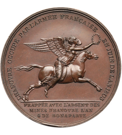 Francja, Napoleon I Bonaparte. Medal upamiętniający wypowiedzenie wojny przez Anglię i zajęcie Hanoweru przez Francję, 1803
