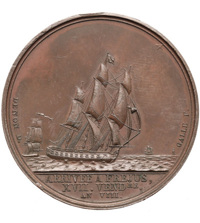 Francja, Napoleon I Bonaparte. Medal upamiętniający powrót z Egiptu i przyjazd do Frejus, 1799