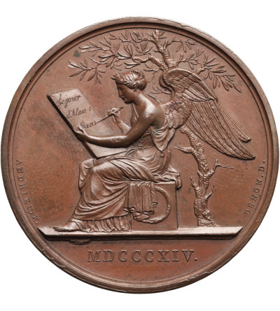 Francja, Napoleon I Bonaparte. Medal upamiętniający wizytę Aleksandra I Cara Rosji w Paryżu, 1814