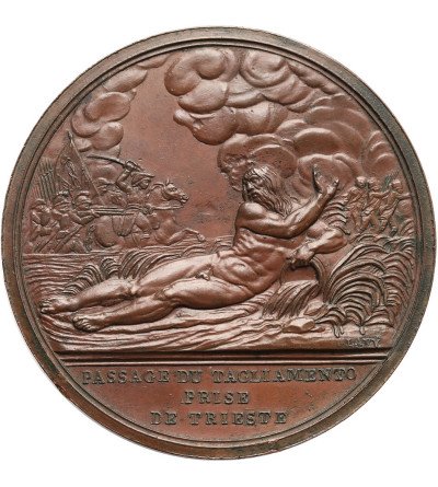Francja, Napoleon I Bonaparte. Medal upamiętniający przejście Tagliamento i zdobycie Triestu, 1797