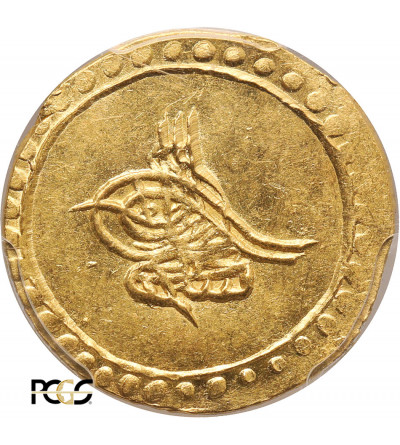 Turkey (Ottoman Empire). Selim III AH 1203-1222 / 1789-1807 AD. AV Findik (Altin) AH 1203 RY 19 / 1807 AD - PCGS MS 61