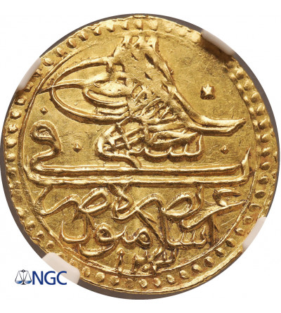 Turcja (Imperium Osmańskie). Selim III AH 1203-1222 / 1789-1807 AD. AV Zeri Mahbub, AH 1203 rok 11 (1798/1799 AD) NGC MS 63