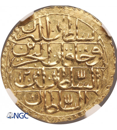 Turcja (Imperium Osmańskie). Selim III AH 1203-1222 / 1789-1807 AD. AV Zeri Mahbub, AH 1203 rok 12 (1799/1800 AD) NGC MS 63