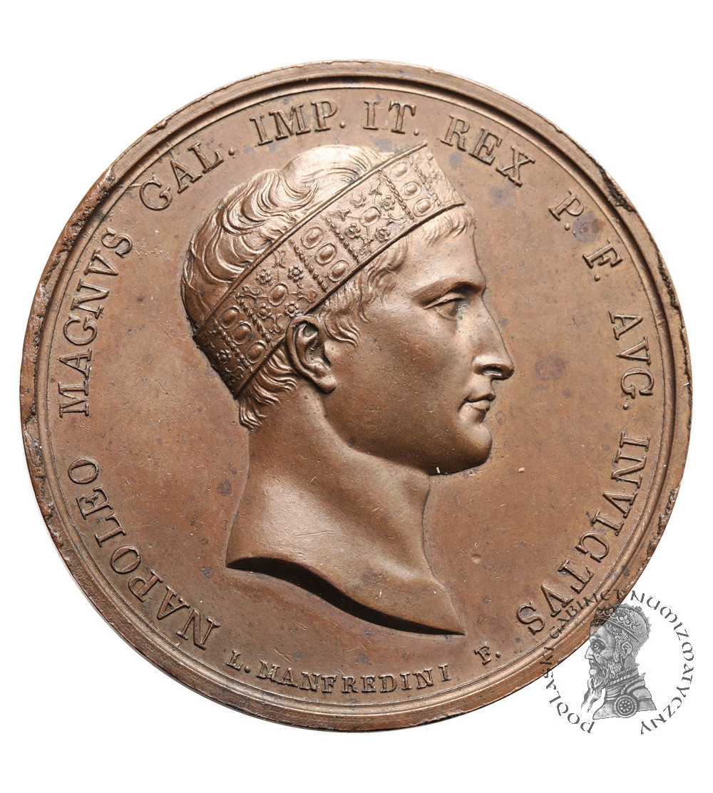 France, Napoleon I Bonaparte. Bronza medal commemorating the Battle of Wagram, 1809