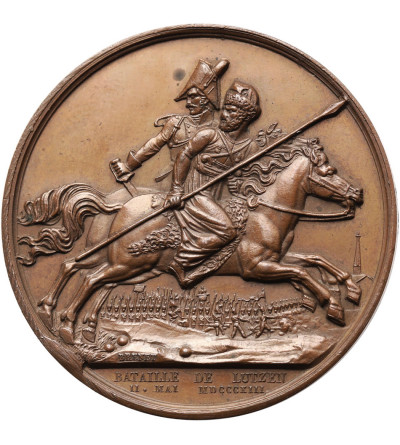 France, Napoleon I Bonaparte. Bronze medal commemorating the Battle of Lutzen, 1813