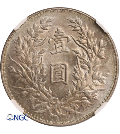 China, Republic. Dollar (Yuan Shih Kai Dollar), Year 3 (1914) - NGC MS 62