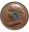 France, Napoleon I Bonaparte. Bronze medal commemorating Napoleon's second abdication, 1815