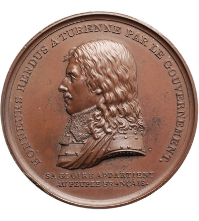 France, Napoleon I Bonaparte. Bronze medal commemorating the transfer of Turenne's remains to the Invalides, 1800