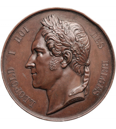 Belgia. Medal 1850, Leopold I Koburg, pierwszy król Belgów na festiwalu w Halle