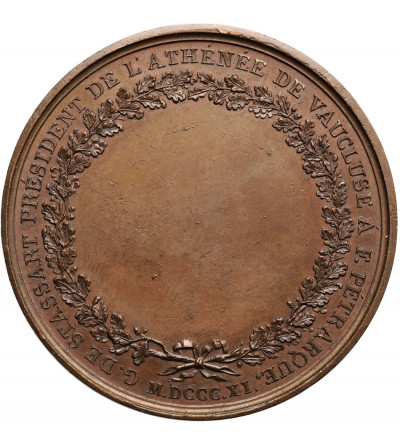 Francja, Napoleon I Bonaparte. Medal nagrody Athénée du Vaucluselu ustanowionej w Awinion, 1811