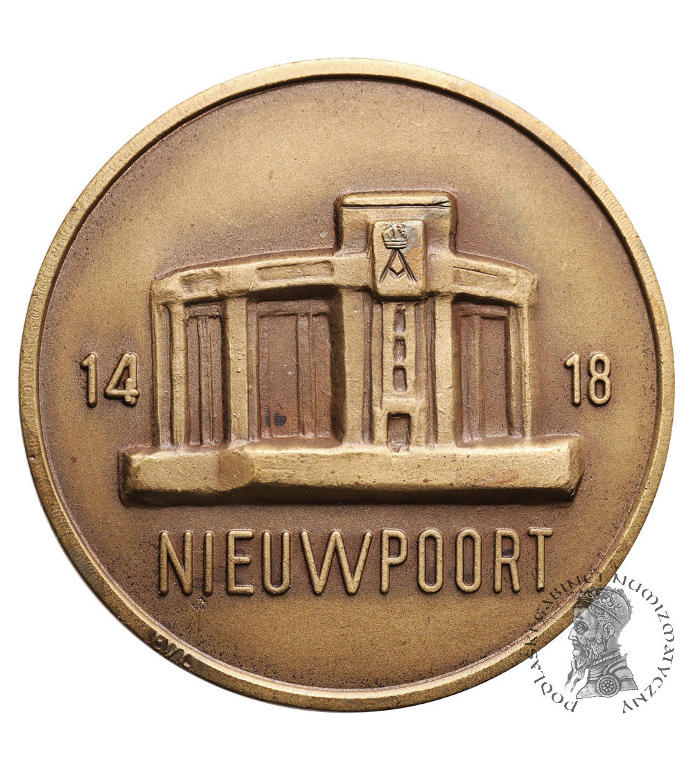 Belgium. 20th century Bronze Medal, commemorating World War I 1914-1918, Nieuwpoort.