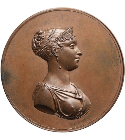 Italy (Parma) / France, Napoleon I Bonaparte. Bronze Medal Maria Luisa of Austria Duchess of Parma, 1815. RRR