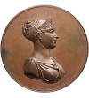 Italy (Parma) / France, Napoleon I Bonaparte. Bronze Medal Maria Luisa of Austria Duchess of Parma, 1815. RRR