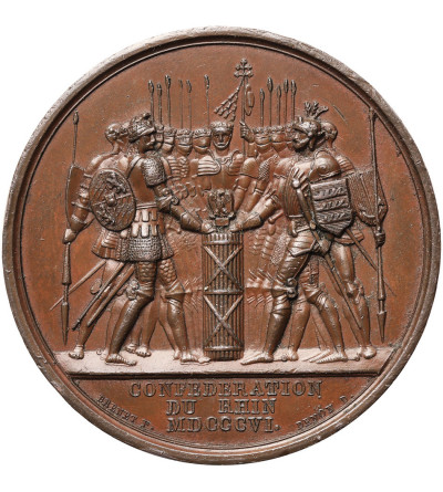 France, Napoleon I Bonaparte. Bronze medal commemorating the Confederation of the Rhine, 1806