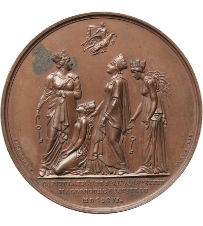 France, Napoleon I Bonaparte. Bronze medal for surrender of the Prussian fortresses of Spandau, Stettin, Magdeborg and Küstrin