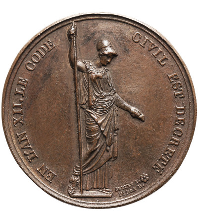 France, Napoleon I Bonaparte. Fancy medal, the Code Napoleon (cast), 1804
