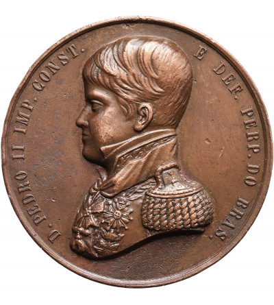 Brazil, Pedro II 1831-1889. Copper medal 1840, the Opening of the Hospital da Sua Casa de Misericordia