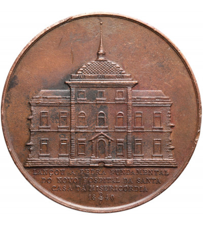Brazylia, Pedro II 1831-1889. Medal 1840, otwarcie szpitala da Sua Casa de Misericordia