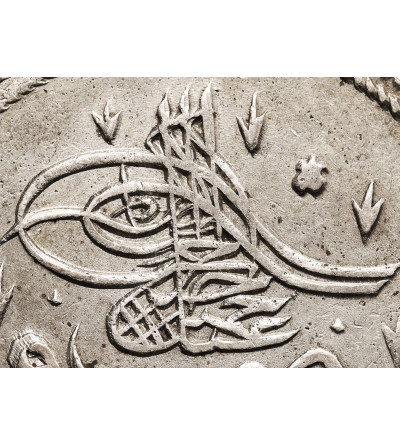 Turcja (Imperium Osmańskie). Abdul Hamid I, 1774-1789. Piastre AH 1187 rok 1 / 1774 AD - pierwszy typ Tugry