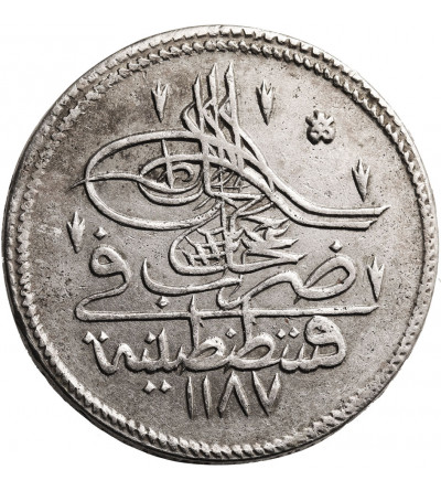 Turkey (Ottoman Empire). Abdul Hamid I, 1774-1789. Piastre AH 1187 year 3 / 1776 AD