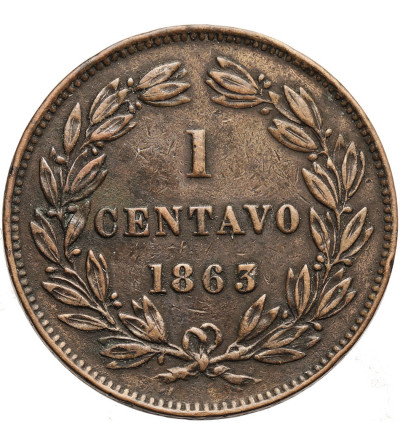 Venezuela, Republic. 1 Centavo 1863