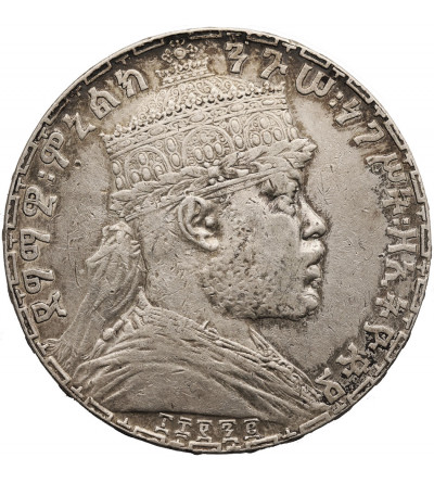 Etiopia, Menelik II 1889-1913. Birr EE 1892 / 1899-1900 AD, Paryż
