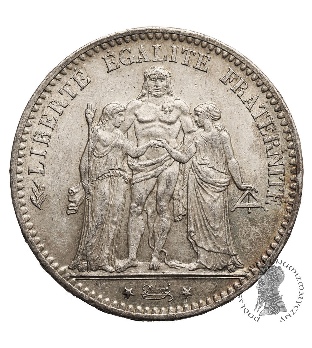 Francja, Trzecia Republika 1871-1940. 5 franków 1876 A, Paryż, Herkules