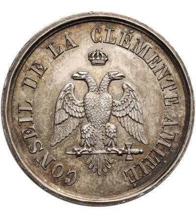 Francja. Srebrny medal / żeton Conseil de la Clémentine Amitié, 1834