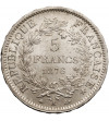 Francja, Trzecia Republika 1871-1940. 5 franków 1876 A, Paryż, Herkules