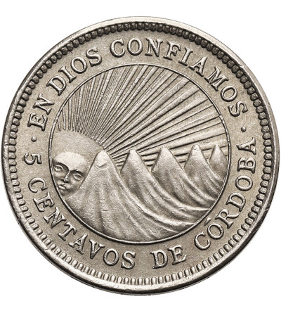Nikaragua, Republika. 5 Centavos 1954