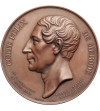 Belgia, Leopold I (1831-1865). Brązowy medal 1857, dedykowany Comte Felix de Merode