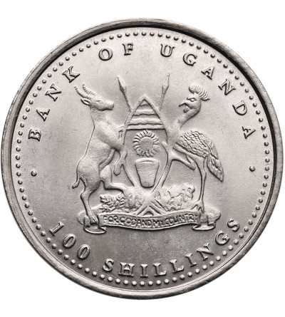 Uganda. 100 Shillings 2004, Monkey